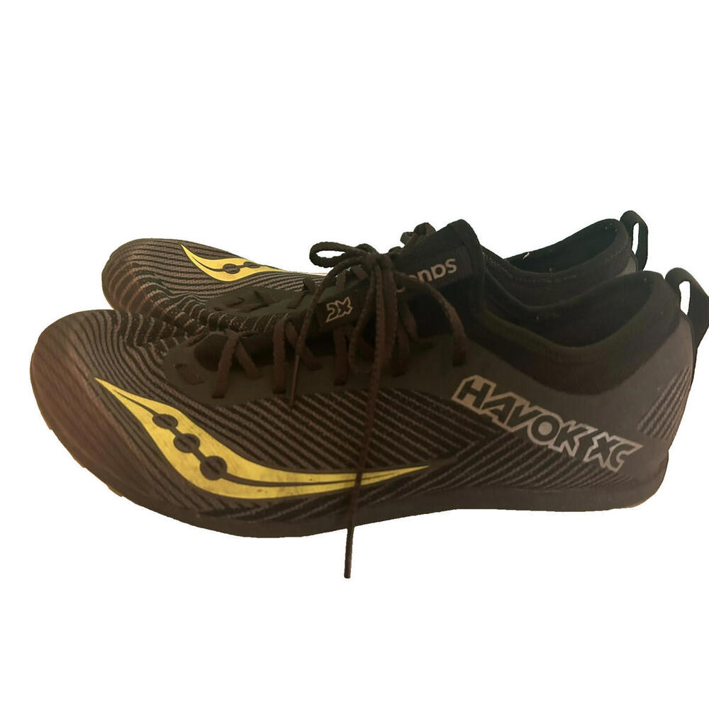 Saucony Havok XC Track Spikes Mens 9.5 Black Green S29050 2